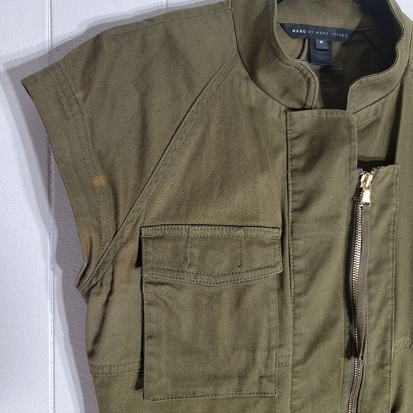 MARC by MARC JACOBS | Olive Green | Short Sleeve Utility Mini Dress | Size 8 - Picture 10 of 10